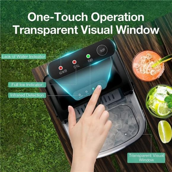 Countertop Ice Maker, 26.5lbs/24Hrs, Portable Ice Maker Machine - Picture 4 of 6